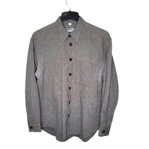 Mondo di Marco Men's Shirt Size L Gray Patterned Button-Up Long Sleeve